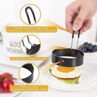 High Quality Stainless Steel Egg Rings Non-Stick Easy Clean Egg Cooking Rings Fried Egg Molds Omelet