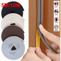 5m/10m DIEP Shape Window Seal Strip 4 Colors Self-adhesive Rubber Weather Stripping Door Windproof Insulation Noise Tape