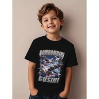 Italian Brainrot Bombombini Gusini Print Children T-Shirt Kid Tee Shirt Round Neck Surfing Boy Girl Tshirt Summer Short Sleeve