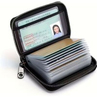 Unisex Ultra-Thin Minimalist Wallet – with Zipper Closure Design | Ultra-Light and Portable, with Multiple Card Slots to Store Credit Cards, Cash, and Id Documents. | Durable Synthetic Leather
