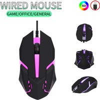 USB Wired Mouse RGB Colorful Mouse 1600 DPI Gaming Mouse Optical Wired Mouse Mice Ergonomic Mouse for PC Computer Laptop Macbook