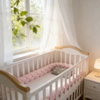 100cm Baby Bumper Bed Braid Knot Pillow Cushion Bumper Infant Kids Crib Protector Cot Bumper Room Decor Anti-collision Bumper