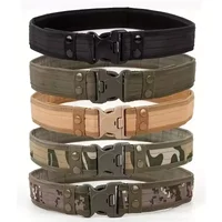 New Style Men's Quick-Release Tactical Belt - Outdoor Camouflage Nylon Wide Waist Belt for Mountaineering, Hiking, Work, Fishing