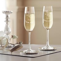 Personalised Wedding Champagne Glasses, Custom Champagne Glasses, Laser Engraved Name, Bride Groom Wedding Commemorative Gift