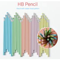 20Pcs/Lot Petal Pencil HB Macaron Resin Pencils with Eraser Cute Flower Shaped Pen School Office Writing Supplies Stationery