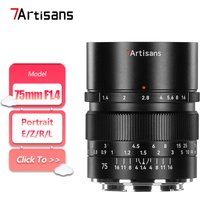 7artisans Full Frame 75mm F1.4 Large Aperture Prime Camera Lens for Portrait Photography with Sony E Nikon Z Canon RF L-mount