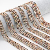 Natural Gobi Jasper Faceted Round / Cube Beads 2mm,3mm,4mmfor Jewelry Making Bracelet Necklace Beads DIY Accessories Wholesale