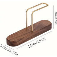 Walnut & Brass Coffee Filter Holder Stand Paper Storage Container for V Coffee Filters Stylish Organizer for Pour Over Brewers