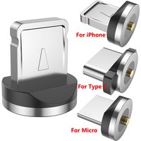 15pcs 9pcs Round Magnetic Cable Plug Charging Cable Adapter For iPhone IOS Android Type C Micro USB C Plugs Magnet Charger Plug