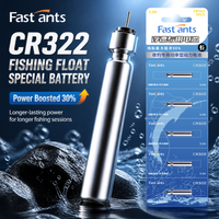 CR322 3V Lithium Pin Cell High Capacity Long Lasting Power for LED Lighted Bobber Night Fishing Float Fishing Gear Accessories