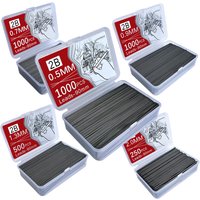 1000/250 Pieces Lead Refills,0.5/0.7/0.9/1.3/2.0 mm HB,Break Resistant Mechanical Pencil Refills Office School Supplies