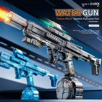 Flame Effect Electric Water Guns For Powerful Squirt Automatic Water Suction Water Blasters Summer Outdoor Beach Toy For Gift