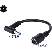 1pc 7.4mm To 4.5mm DC Power Charger Converter Great Replacement DC Adapter Connector Cable For HP Dell Blue Tips
