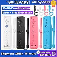 For wii remote motion plus Nintendo Wii/Wii U Joystick 2 in 1 Wireless Gamepad Controller Set with Silicone Case Video Game