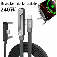 240W Bracket Data Cable, Fast Charging, Compatible With for iPhone, Foldable Mobile for Huawei Game Elbow Charging Cable
