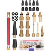 AliExpress NONE 21/30Pcs Bicycle Tire Inflator Tube Needle & Air Hose Adapter Kit - Pump Connectors for Bike Repair & Basketball Valves