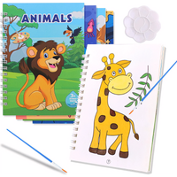 4pcs/set Cartoon Coloring Books DIY Watercolor Painting Book Graffiti Picture Books Painting Drawing Toys for Children Gift