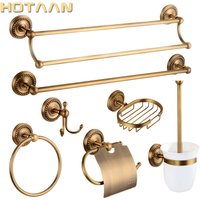 . Solid Brass Bathroom Accessories Set,Robe hook,Paper Holder,Towel Bar,Soap Basket,Bathroom Fitting Sets