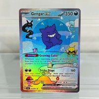 Pokemon BUBBLE Series Gengar ex 232/091 English Card Holographic Foil DIY Premium Anime Collection Card