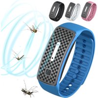 Adults Kids Ultrasonic Mosquito Repellent Bracelet Portable Mosquitoes Repellent Anti-mosquito Bite Wristband Watch for Outdoor