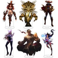 16CM Anime Game Lol Kayle Ekko Vi Kai'Sa Ahri Thresh Lux Miss Fortune Cos Acrylic Figure Stand Ornaments