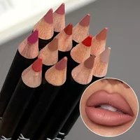 12pcs Matte Lip Liner Waterproof Long Lasting Lip Contour Pencil Non Smudge Transfer Proof Lipstick Makeup Pen for Lips Cosmetic