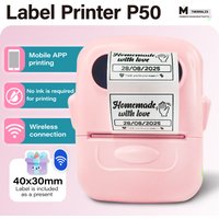 Marklife Thermal Label Printer P50 Protable Inkless Sticker Printer For Office Kitchen School To Gift/Diy Creative Machine