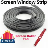10m long screen strip, suitable for aluminum alloy and plastic steel screen embedded leather strip, with installation tools