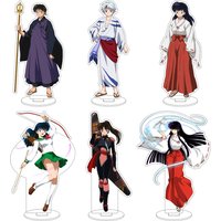 16CM Anime Inuyasha Kikyou Higurashi Kagome Sesshoumaru Naraku Miroku Cos Acrylic Figure Stand Ornaments Gifts