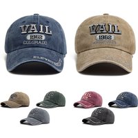 Fashion VAIL Men's Baseball Cap Letter Embroidered Cotton Soft Top Women Hats Summer Casual Travel Visor Caps Trucker Hat Unisex