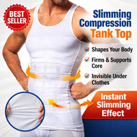 Men Compression Body Shaper Vest Seamless Slimming Tank Top Belly Control Waist Trainer Undershirt Shapewear