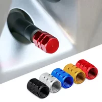 4Pcs Aluminum Alloy Tire Valve Caps Universal Car Wheel Tyre Stem Covers Dustproof Waterproof Auto Motorcycle Bike Accessories