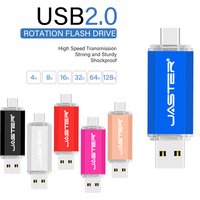 JASTER USB Flash Drive OTG Type C 2 IN 1 USB 2.0 Micro USB Pen Drive 128GB 64GB 32GB 16GB 32GB 8GB 4GB 128M Pendrive Flash Drive