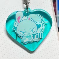 Alien Stage Heart Pendant Anime Keychain Women Ivan Till Acrylic Key Chain Man Sua Mizi Key Ring Cute Ornament Accessories Gift