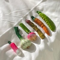 Mushroom Vegetable Chopstick Cutlery Holder Colorful Resin Knife Fork Spoon Coaster Holder Mushroom Umbrella Vintage Ornament