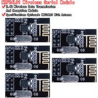 Module de transmission de données sans fil, version de mise à niveau NRF24L01, 2.4G, 5 pièces