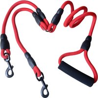 Nylon Double Ended Dog Leash with Cushioned Handle, 360 ° Rotatable Detachable Pet Leash, Suitable for Medium and Large Dogs