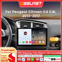 10,1-Zoll-Android-14-Autoradio für Citroen C4 C4L 2013 - 2017 Carplay für Apple Auto intelligente Systeme Multimedia-Player GPS Stereo Audio SWC DSP RDS 6115 8Core