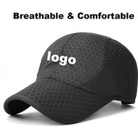 Custom Logo Four Seasons Breathable Soft Top Baseball Cap Quick Dry Outdoor Sun Hat Large Head Circumference Men Peaked Cap