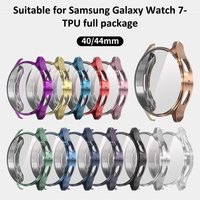 TPU Plating Case For Samsung Galaxy Watch 7 40mm 44mm Screen Protector Accessories All-Around Watch Case For Galaxy Watch FE