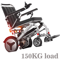 Portable electric wheelchair 45cm seat wide 150kg load new lightweight folding small smart scooter elderly travel parm