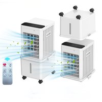 Mini Portable Tower Air Cooler Bladeless Fan Rechargeable Energy Saving Low Noise Eco-Friendly 3-Speed Remote/Mechanical Control