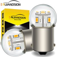 Ruiandsio 2x P21W 1156 BA15S BA15D LED Bulbs 6V 12V 24V 48V 1157 BAY15D P21/5W Turn Signal Light 3014SMD Reverse Brake Lamps