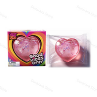 2026 NewSchylling NeeDoh Style Heart Shaped Stress Reliever Super Soft Squishy Gel with Uplifting Vibes Sensory Fidget Gadget