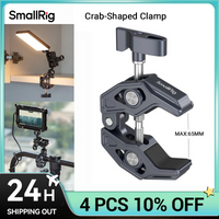 SmallRig Pince en forme de crabe en alliage d'aluminium Charge 3,5 kg Distance ouverte de 14 mm - 65 mm Compatible avec la plupart des accessoires photographiques