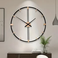 60cm Large Wall Clock Living Room Iron Art Round Clocks Mechanism Silent Watch Kitchen Luxury Watch Room Design Wall Decoration