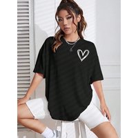 Simple Love Printed Womens T Shirts Summer Breathable Clothes Casual Fashion Short Sleeve Street All Match T-Shirts