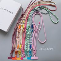 1Pc Fashion Dual Use Adjustable Length Phone Hanging Rope Wrist Rope Diagonal Crossing Rope Neckband Lanyard
