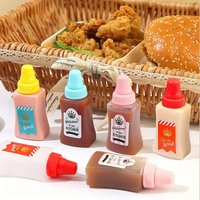 4pcs Mini Sauce Bottle, Plastic Squeeze Sauce Bottle, Squeeze Seasoning Bottle, Food Grade Portable Packaging Soy Sauce Bottle