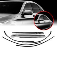 For Mercedes Benz C Class W205 4 Door 2015-2021 Exterior Window Trim Strip Gloss Black Weatherstrip Seal Molding Cover Styling